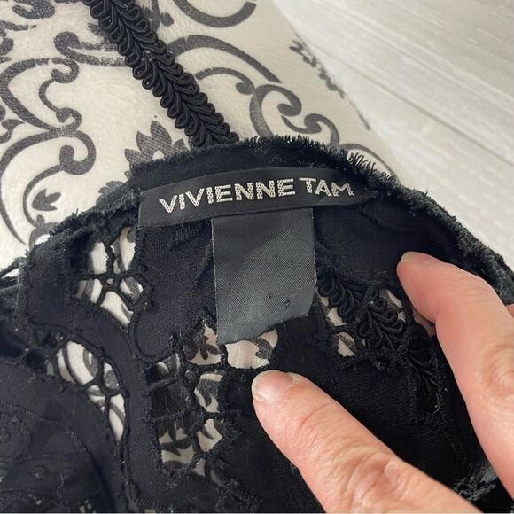 Vivienne Tam Lace Tank Shift Midi Dress - Picture 6 of 7